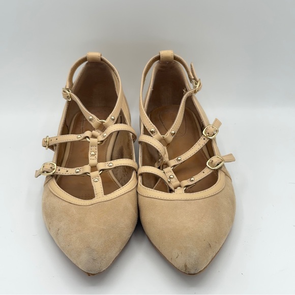 CORSO COMO Mince Caged Pointed Flats Tan Cream Neutral - Picture 3 of 7